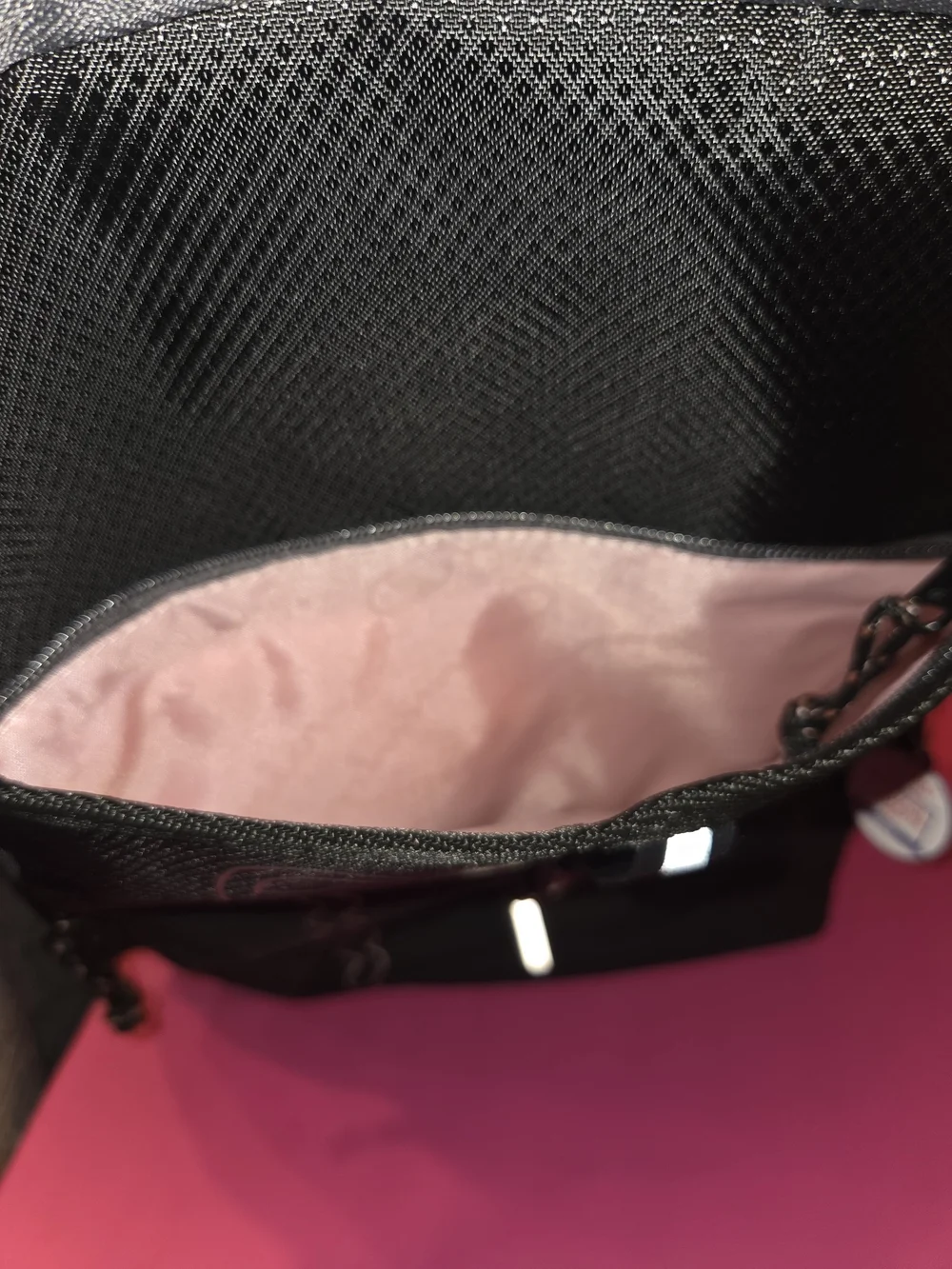 Champion Black Backpack with Pink Accent